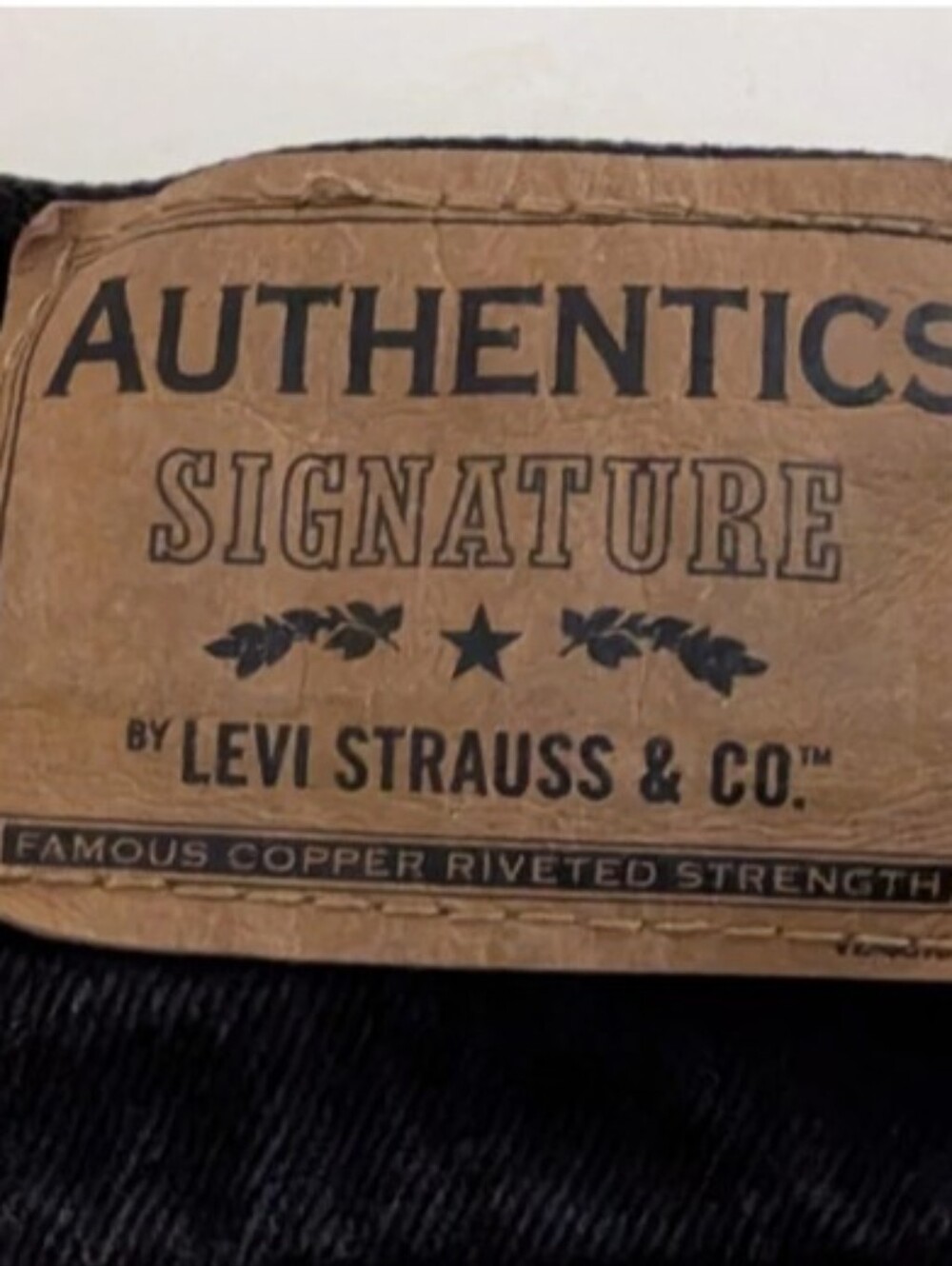 Women's Levi's Authentic Signature Black Denim Jeans 36x30